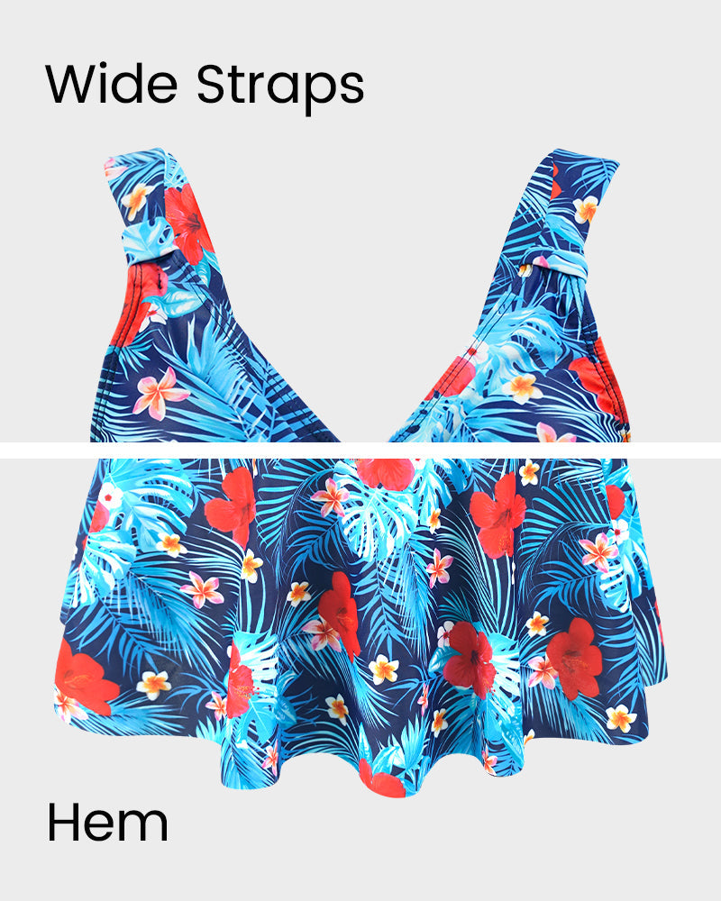 Robe de Bain Une Pièce Imprimé Fleuri