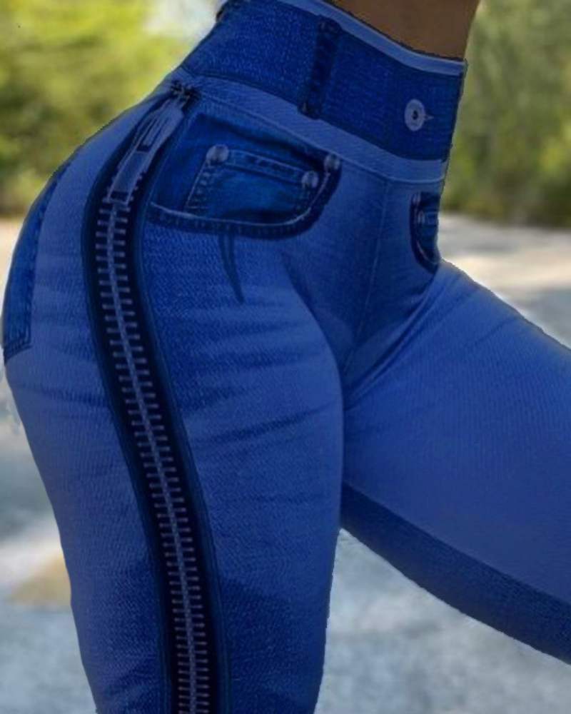 High-Waisted Moisture-Wicking Shaping Workout Leggings