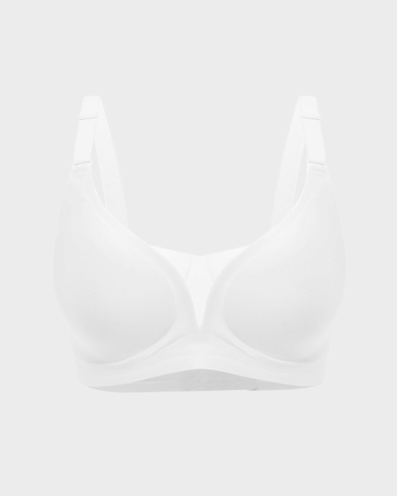 Seamless Mesh-Panel Invisible Thin Bra