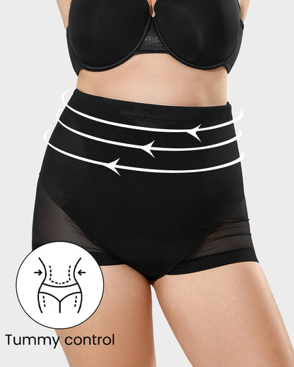 High-Waisted Mesh Shaping Panty