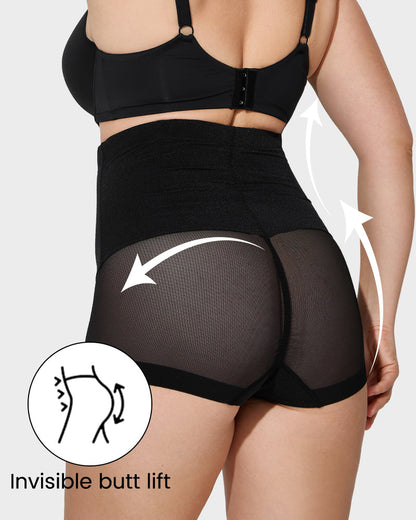 High-Waisted Mesh Shaping Panty