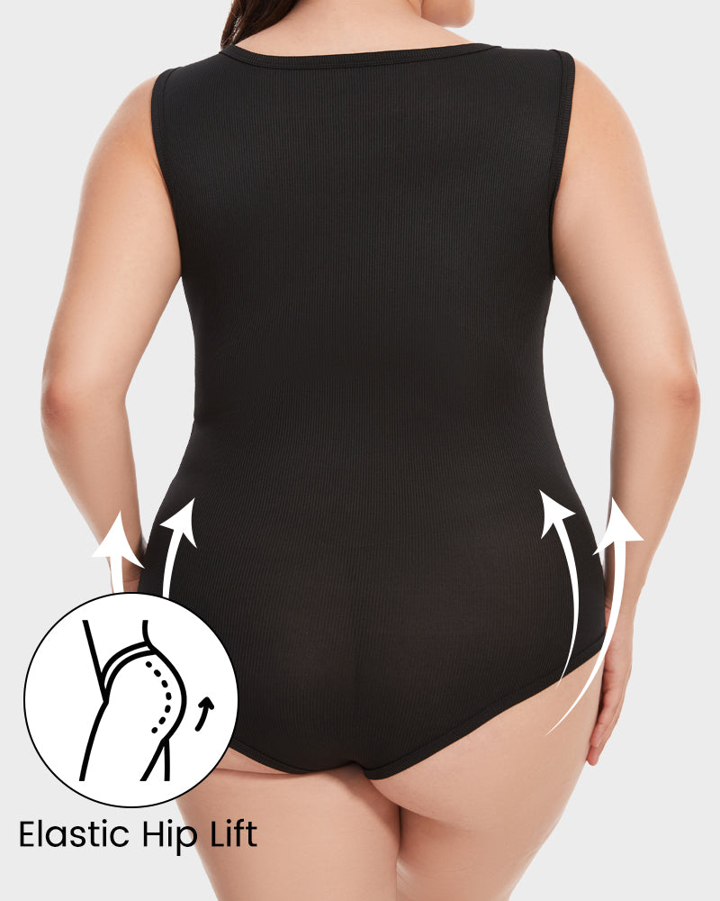 Sleeveless Tummy-Control Tank Bodysuit