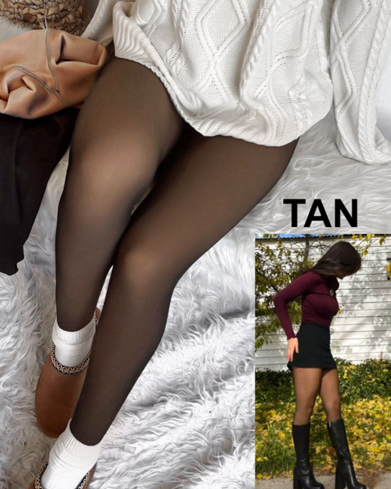 Collants Transparents Doublés Polaire