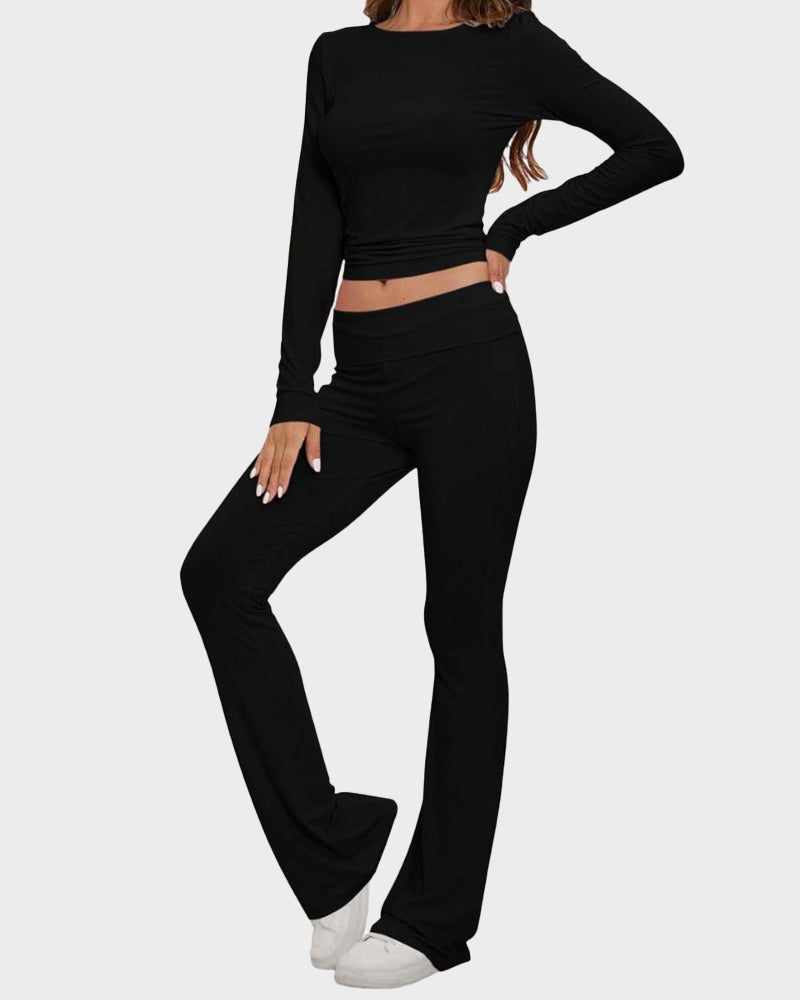 Langärmeliges Loungewear-Set aus Baumwolljersey