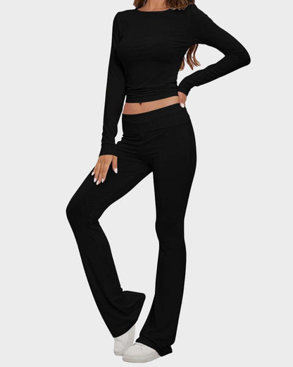Langärmeliges Loungewear-Set aus Baumwolljersey