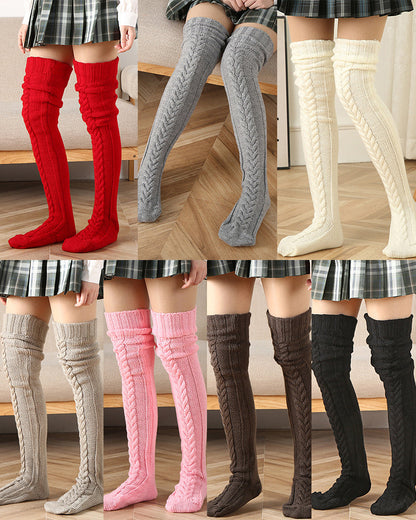 Warme Zopfstrick-Socken