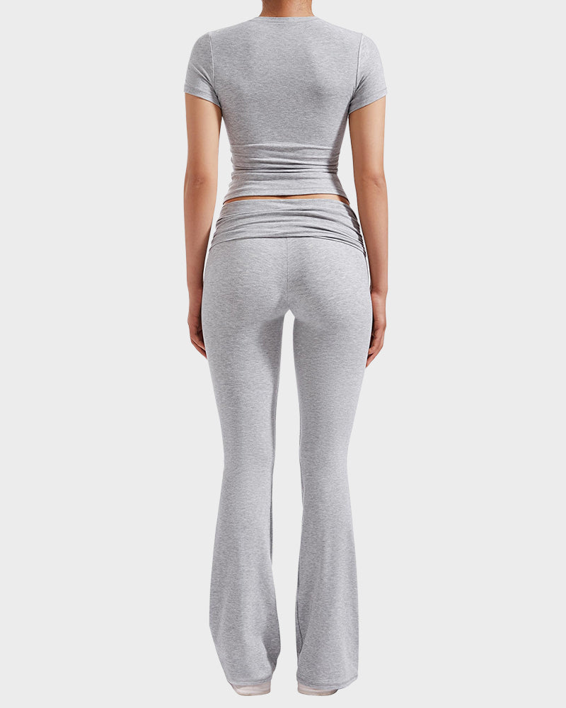 Ensemble Détente 2 Pièces : Haut & Pantalon Évasé