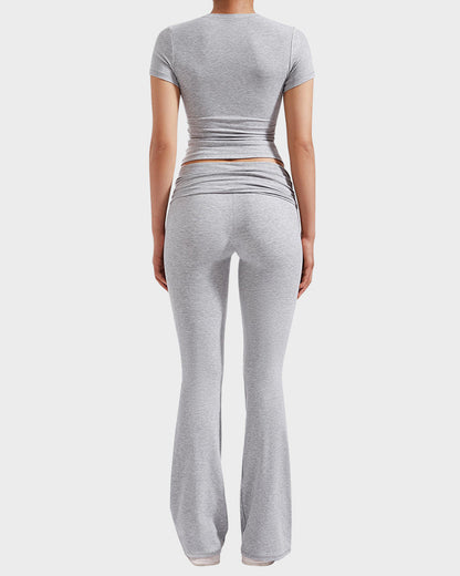 Ensemble Détente 2 Pièces : Haut & Pantalon Évasé
