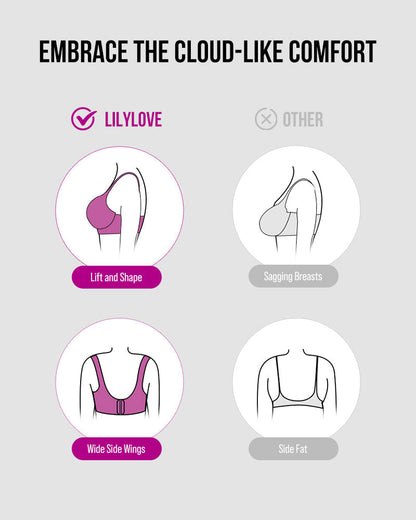 Lace Underwire Push-Up Bra with Padded Cups