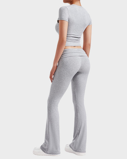 Ensemble Détente 2 Pièces : Haut & Pantalon Évasé