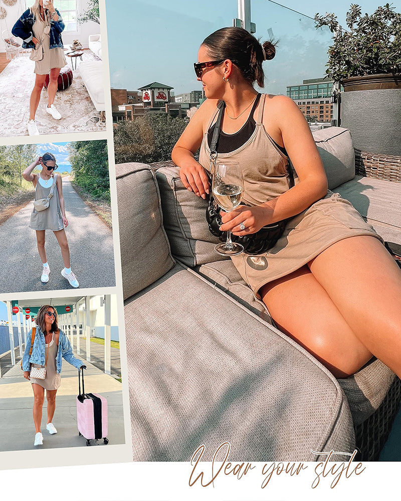 Ärmelloses Minikleid mit integrierten Shorts