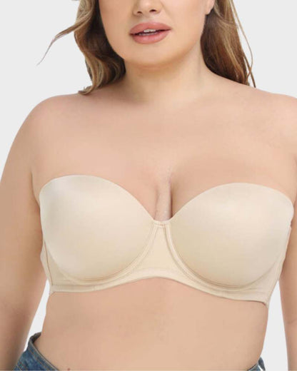 Multi-Way Underwire Bandeau Bra with Removable Straps