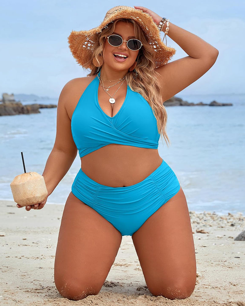 High Waist Figurformender Bikini mit flachem Bauch