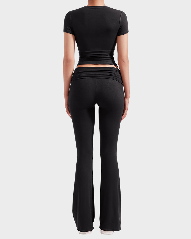 Ensemble Détente 2 Pièces : Haut & Pantalon Évasé