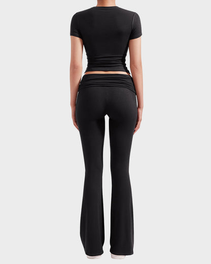 Ensemble Détente 2 Pièces : Haut & Pantalon Évasé