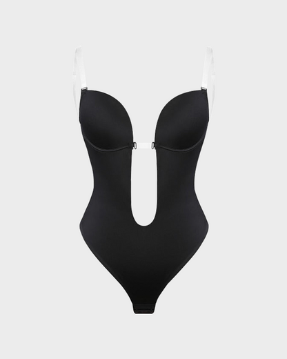 Strapless U-Plunge Thong Bodysuit