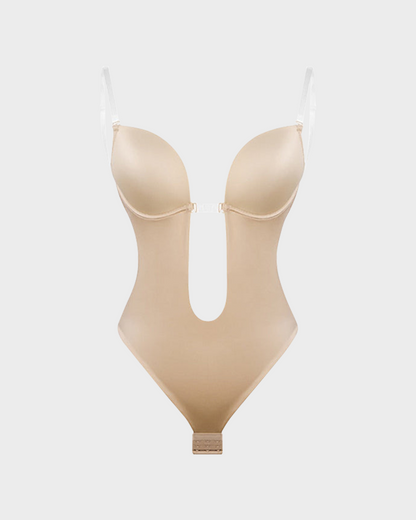 Strapless U-Plunge Thong Bodysuit
