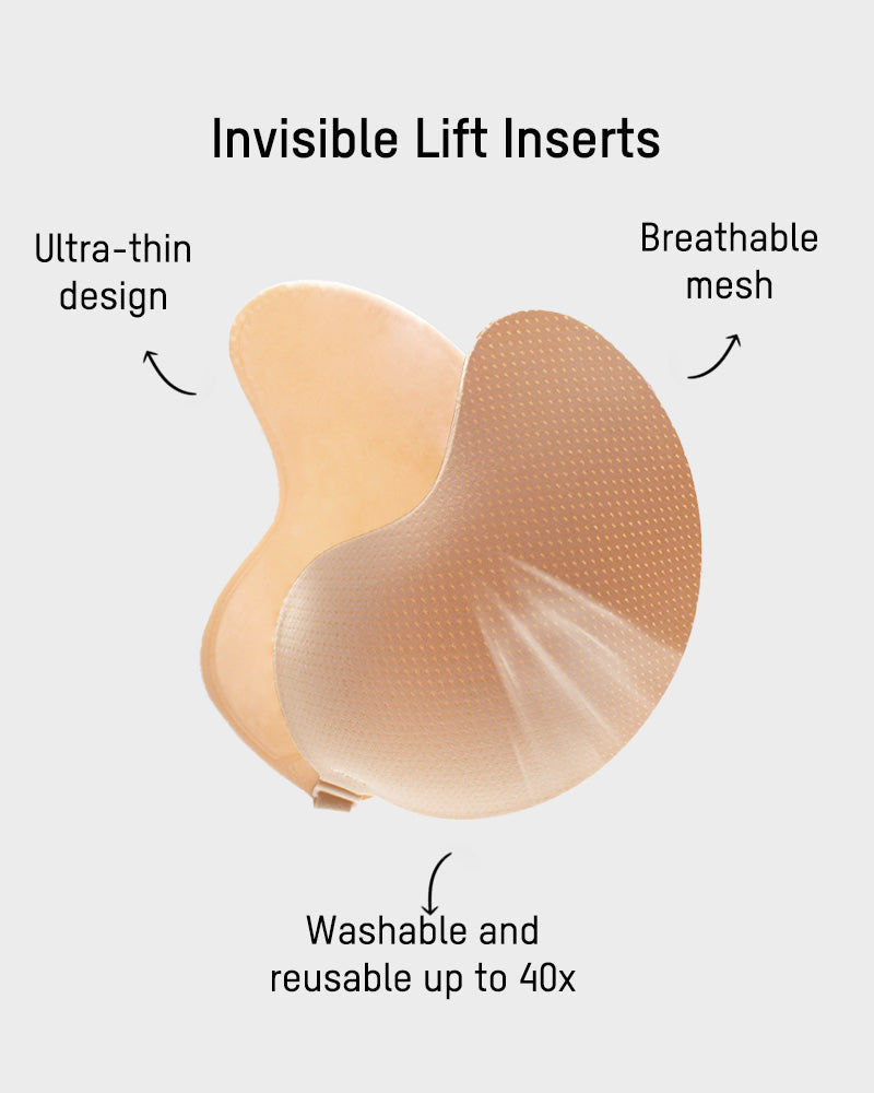 Soutien-Gorge Invisible Adhésif Respirant Forme Mangue (2 Paires)
