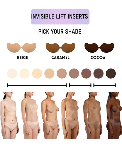 Soutien-Gorge Invisible Adhésif Respirant Forme Mangue (2 Paires)