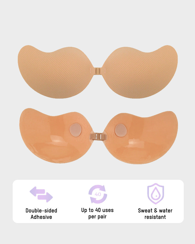 Soutien-Gorge Invisible Adhésif Respirant Forme Mangue (2 Paires)
