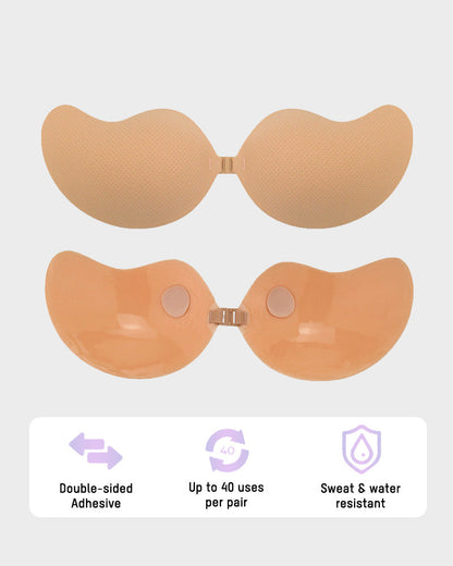 Soutien-Gorge Invisible Adhésif Respirant Forme Mangue (2 Paires)