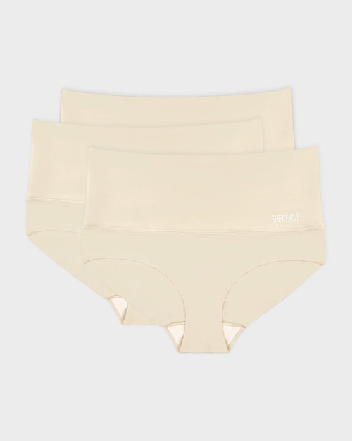 3er-Pack Formhöschen mit hoher Taille und flachem Bauch