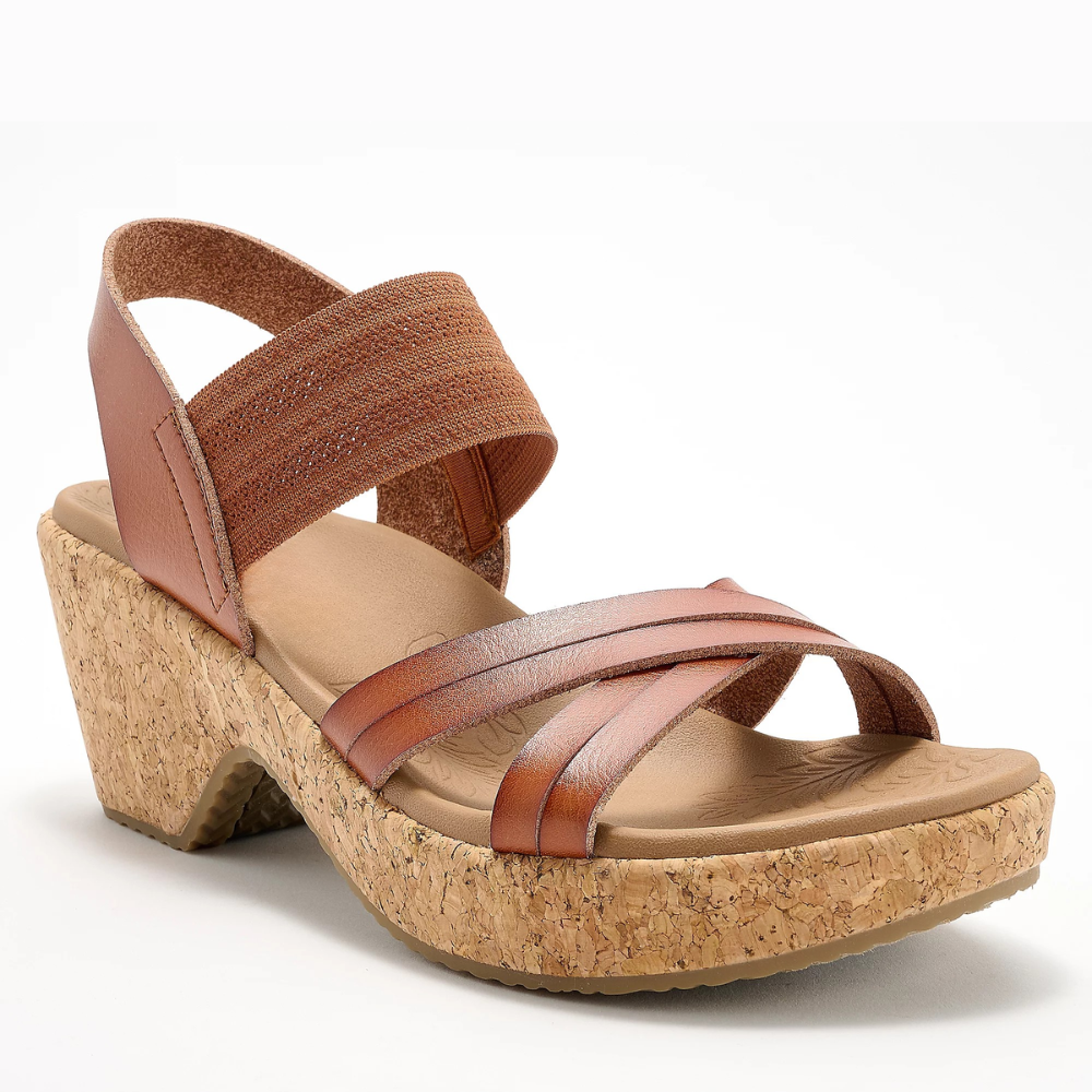Brystol — Cork Wedge Sandals, the Heel That Supports You