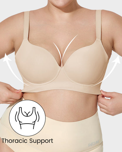 Back-Smoothing Plunge Push-Up Bra