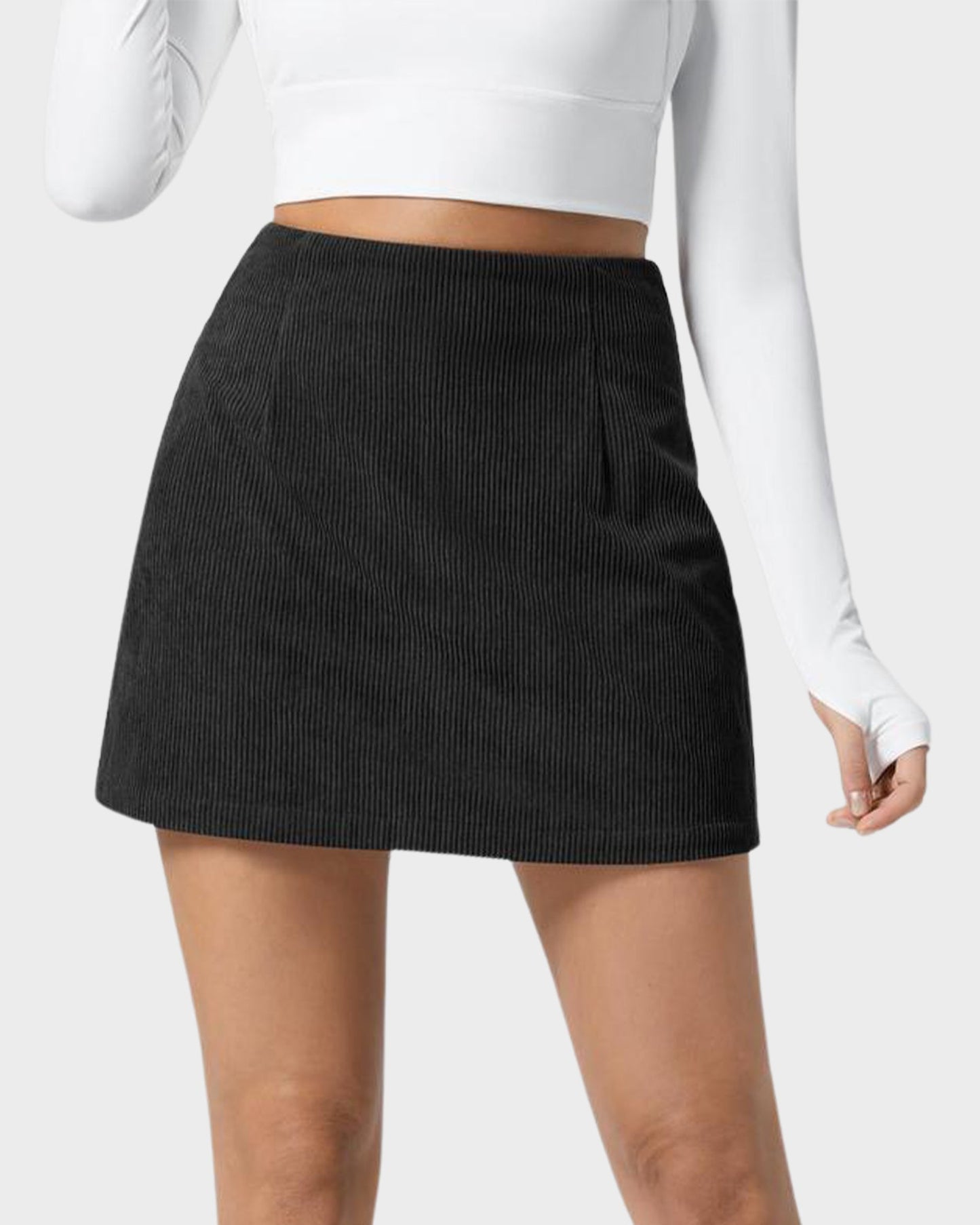 2-in-1 Cordrock mit hoher Taille