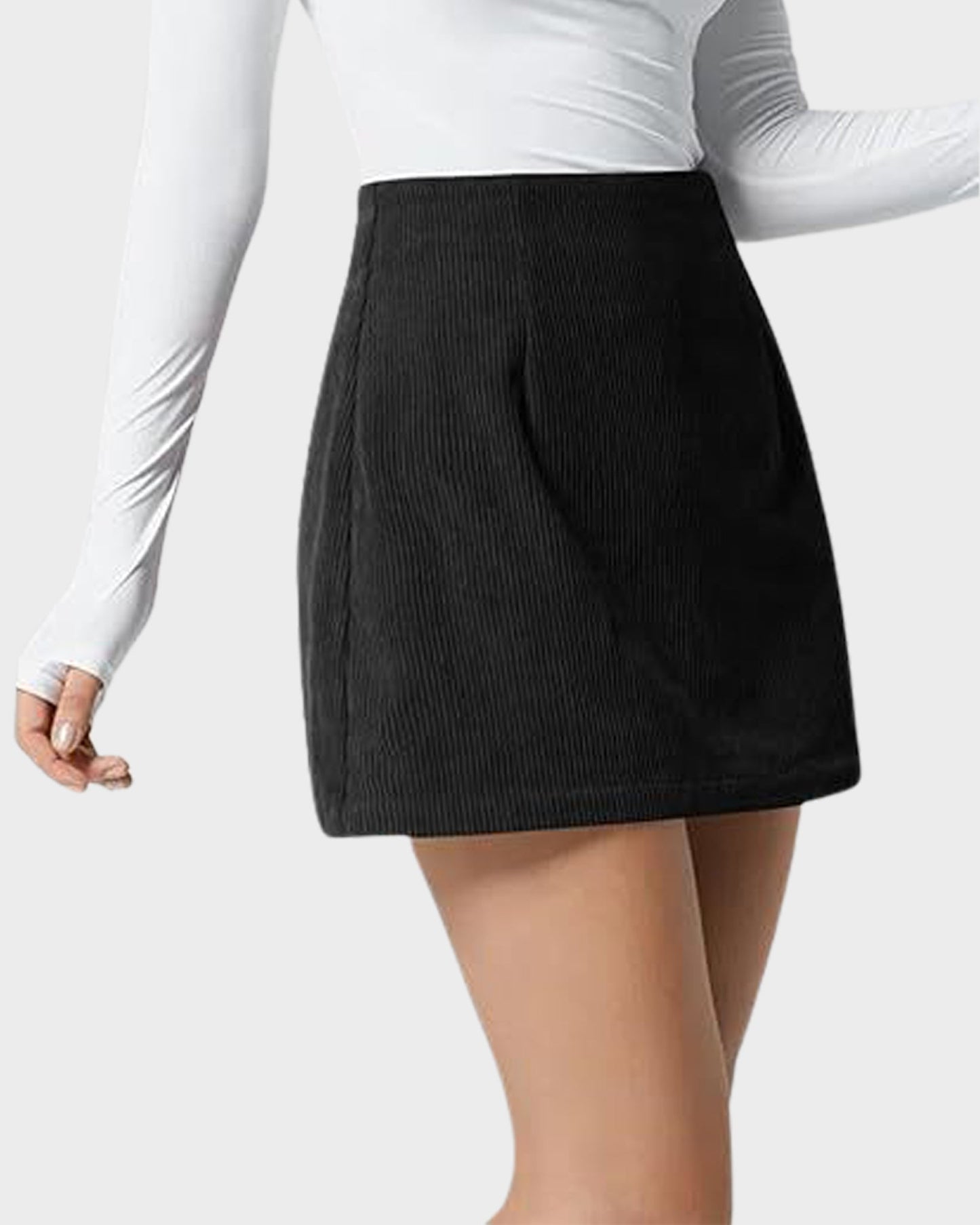 2-in-1 Cordrock mit hoher Taille