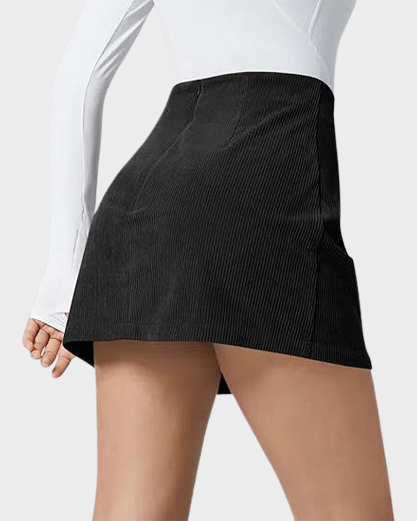2-in-1 Cordrock mit hoher Taille