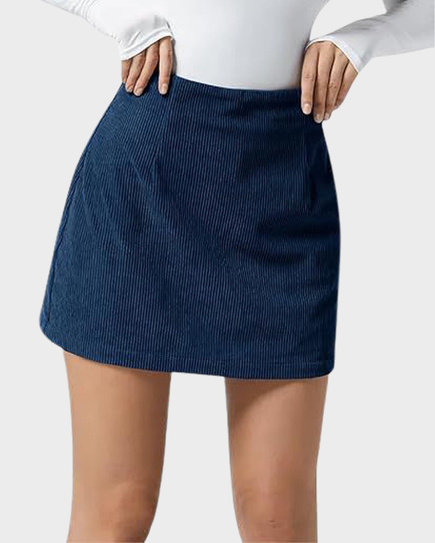 2-in-1 Cordrock mit hoher Taille