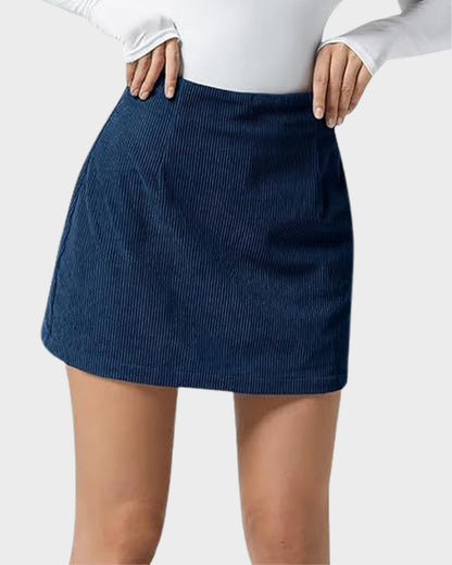 2-in-1 Cordrock mit hoher Taille