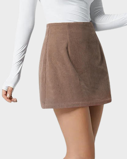 2-in-1 Cordrock mit hoher Taille