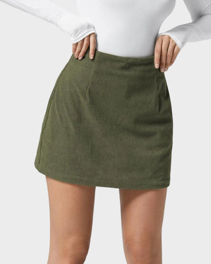 2-in-1 Cordrock mit hoher Taille