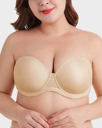 Multi-Way Underwire Bandeau Bra with Removable Straps