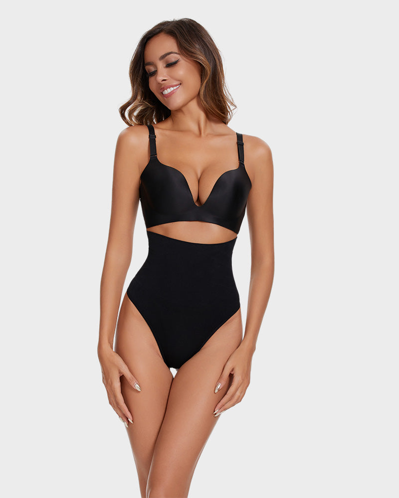 Nahtloser String-Tanga mit hoher Taille (2 Stück)