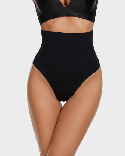 Nahtloser String-Tanga mit hoher Taille (2 Stück)
