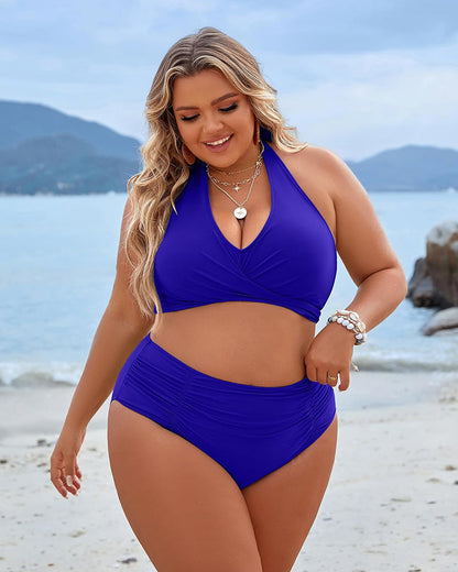 High Waist Figurformender Bikini mit flachem Bauch