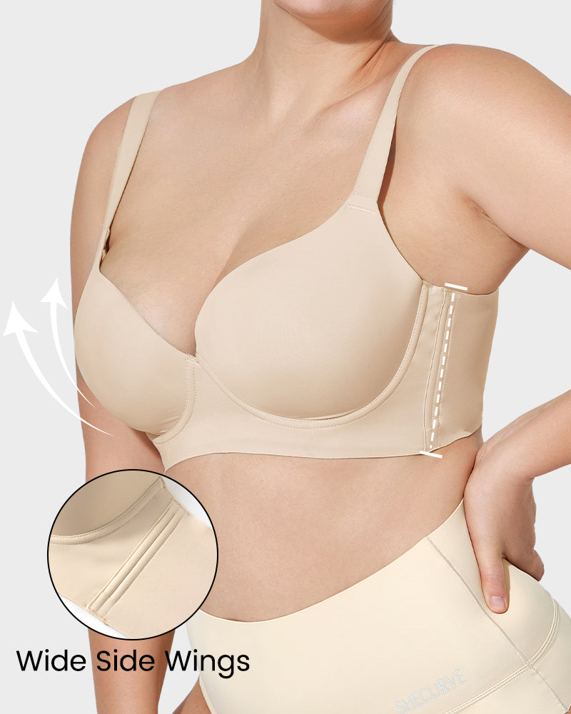 Back-Smoothing Plunge Push-Up Bra