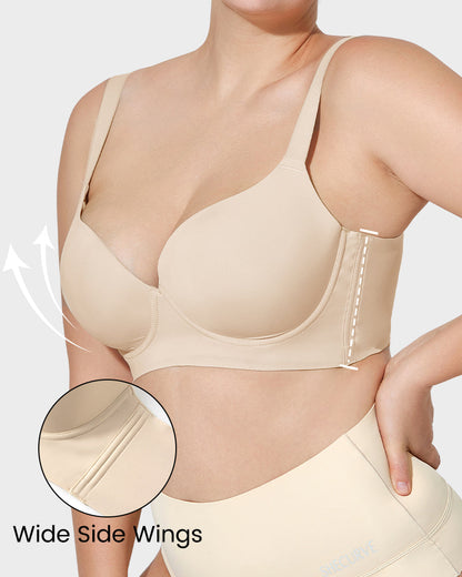 Back-Smoothing Plunge Push-Up Bra