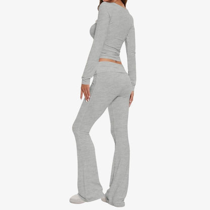 Langärmeliges Loungewear-Set aus Baumwolljersey