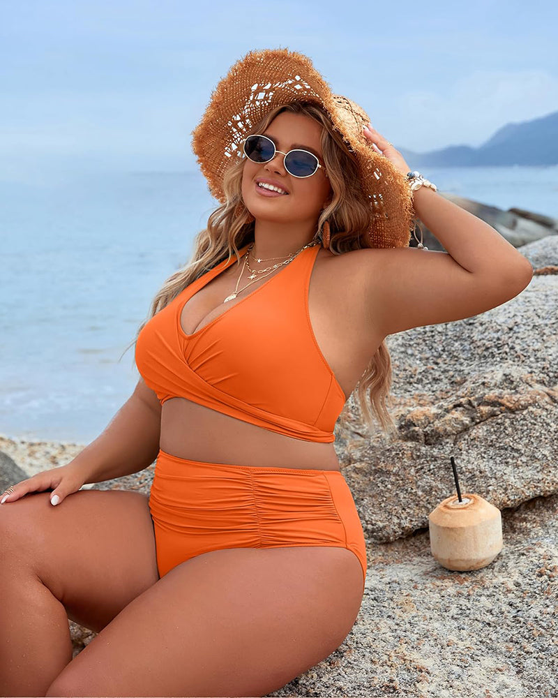 High Waist Figurformender Bikini mit flachem Bauch