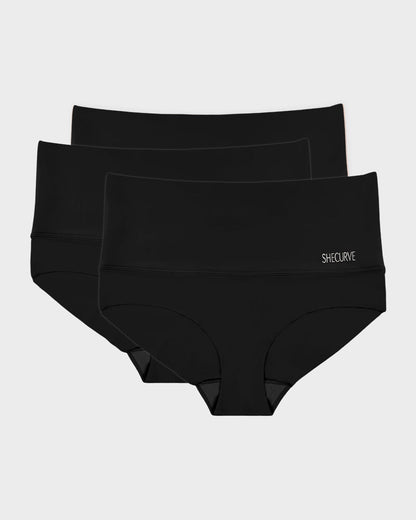 3er-Pack Formhöschen mit hoher Taille und flachem Bauch