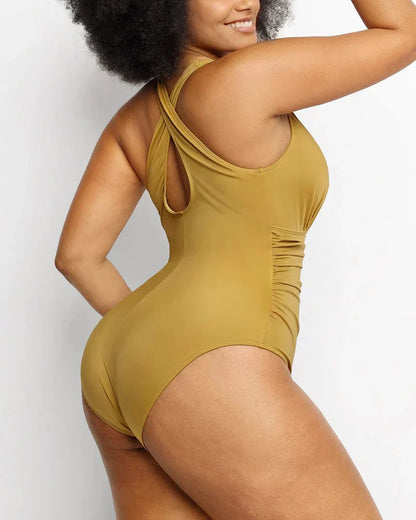 Shaping Swimsuit with Plunge Neckline
