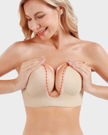 Plunge Push-Up Bandeau Bra