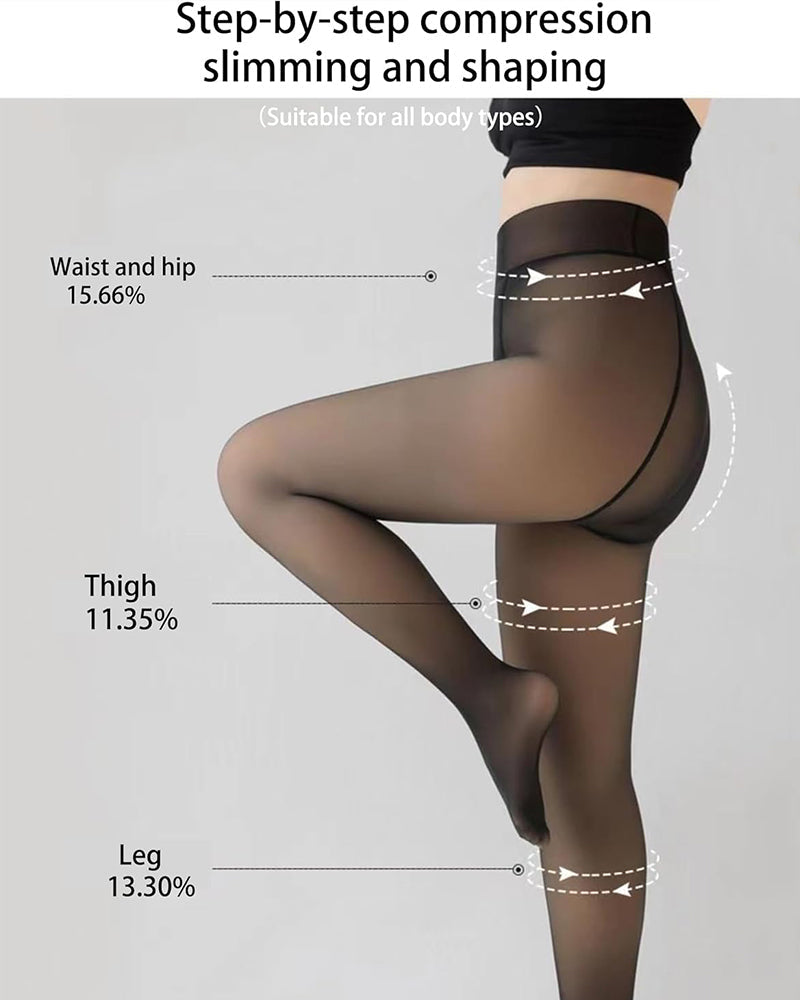 Collants Transparents Doublés Polaire