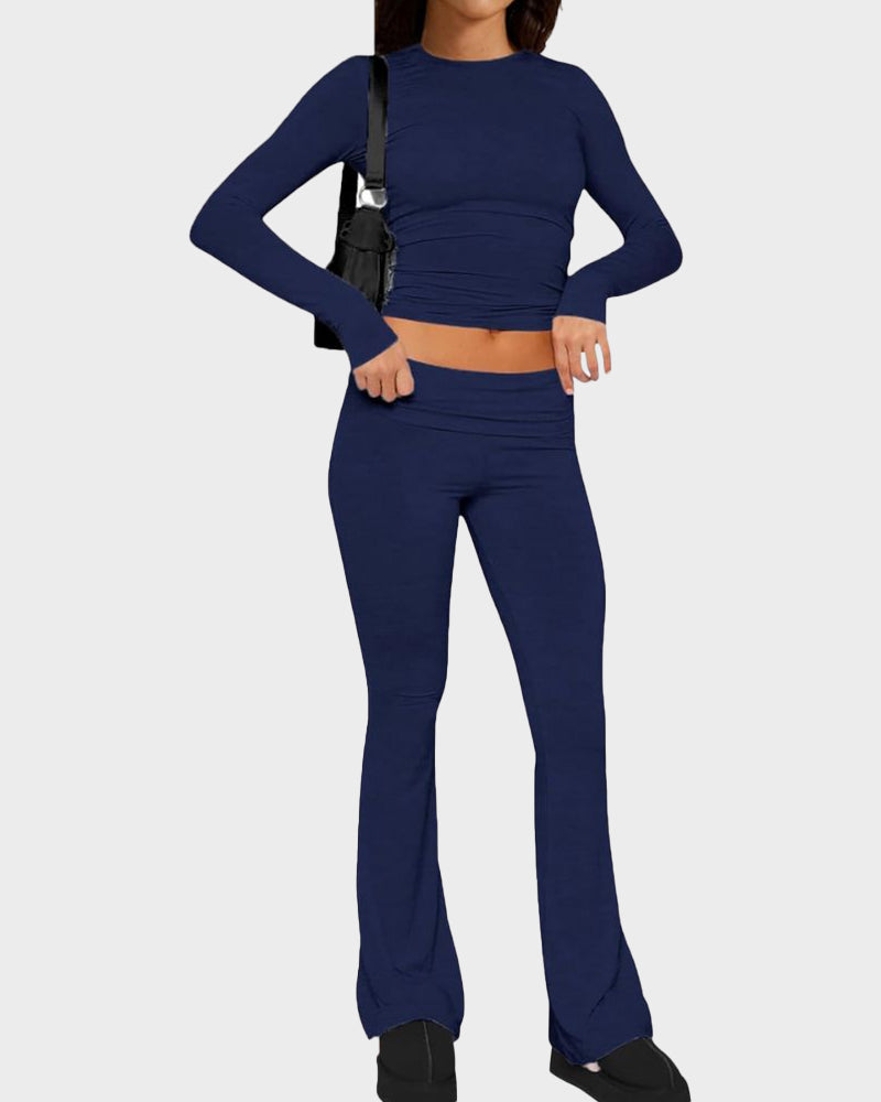 Langärmeliges Loungewear-Set aus Baumwolljersey