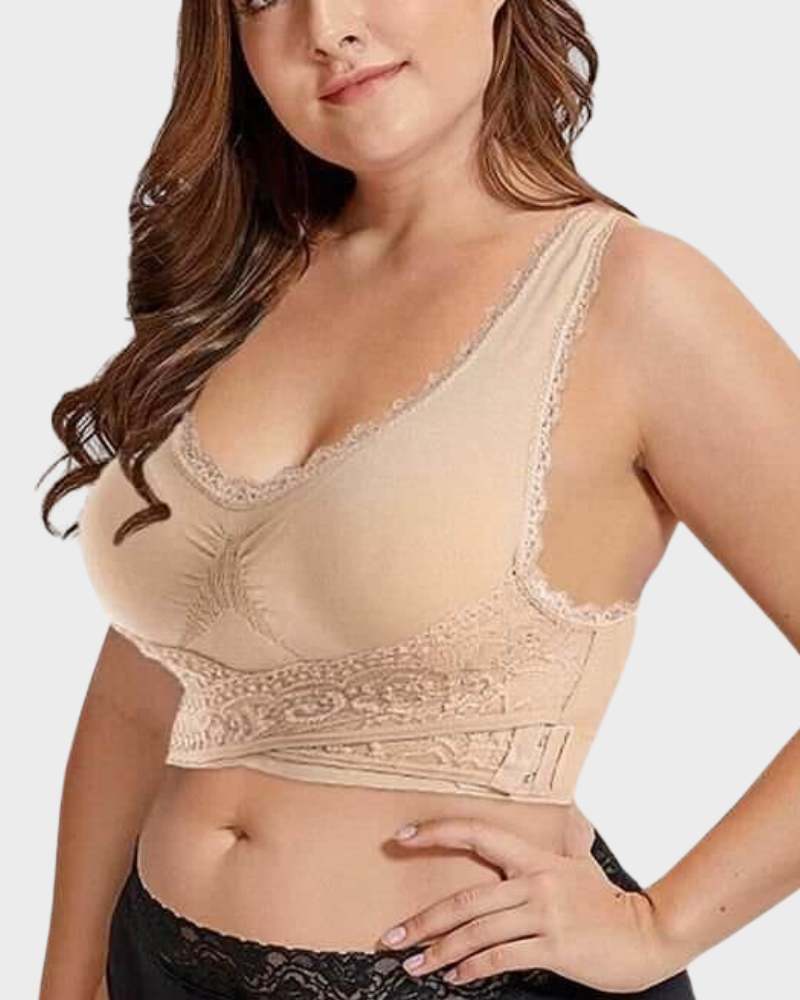 Atmungsaktiver Push-up-Spitzen-Komfort-BH