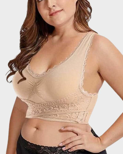 Atmungsaktiver Push-up-Spitzen-Komfort-BH